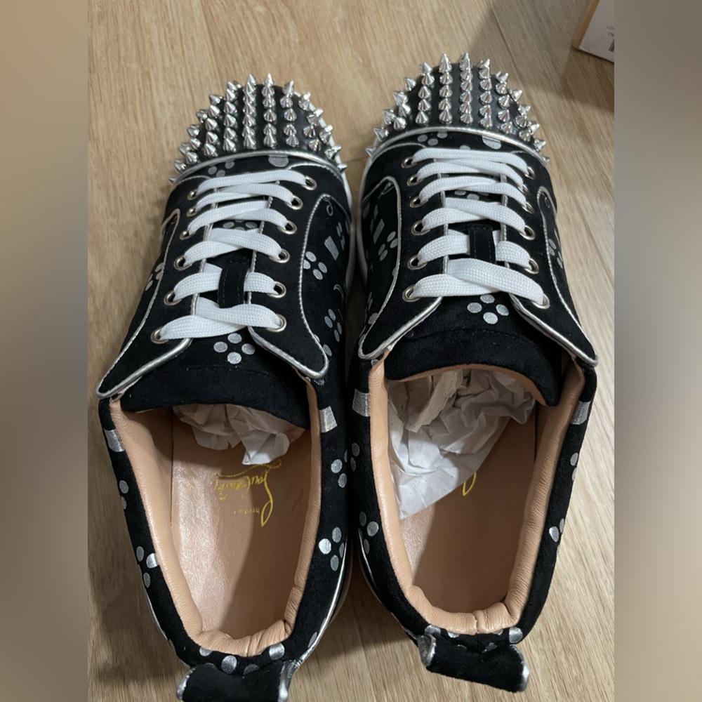 CHRISTIAN LOUBOUTIN SPIKE LOW TOP SNEAKERS - Picture 5 of 8